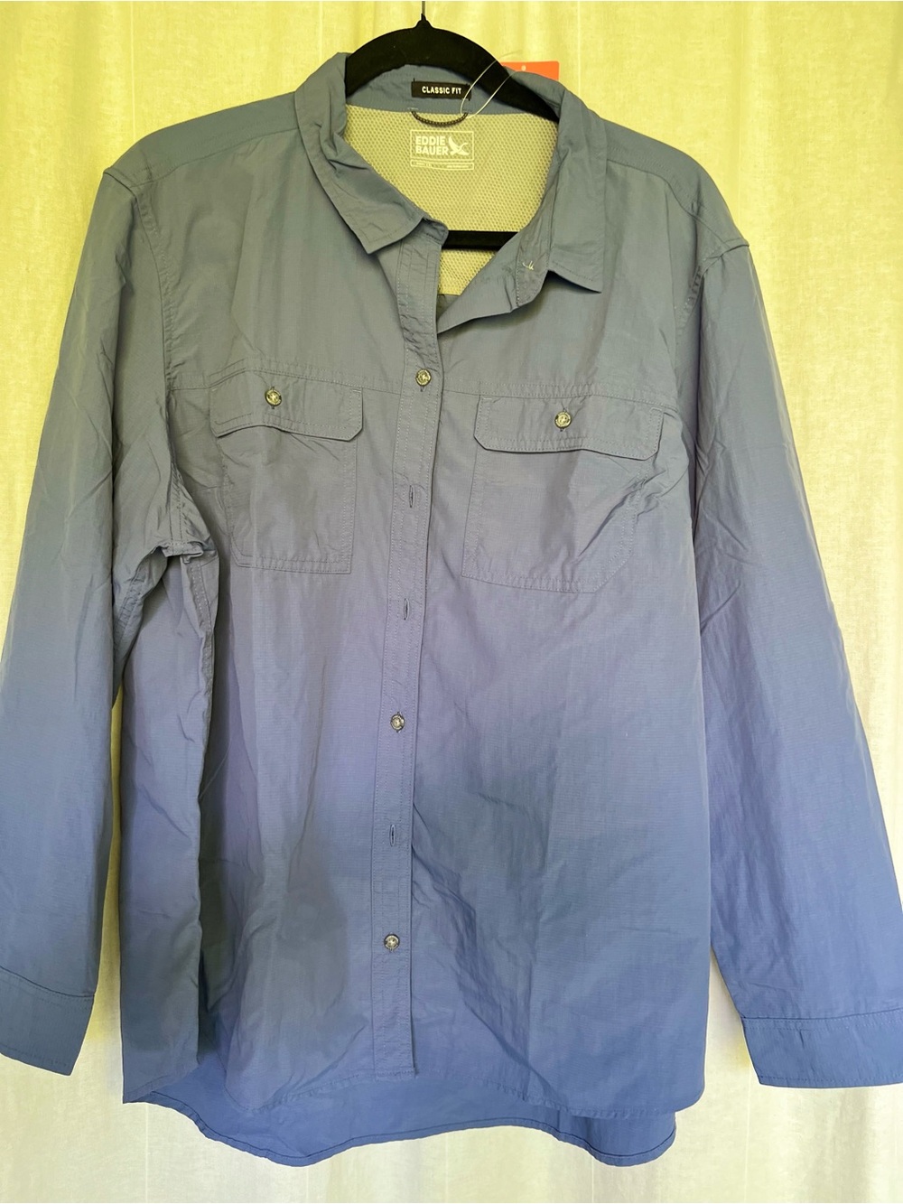 Eddie Bauer women’s Long-Sleeve Button Front Shirt - Blue